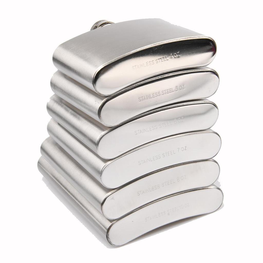 Men's Portable Outdoor Flask: 304 Stainless Steel Wine Bottle (4-10 Oz)
