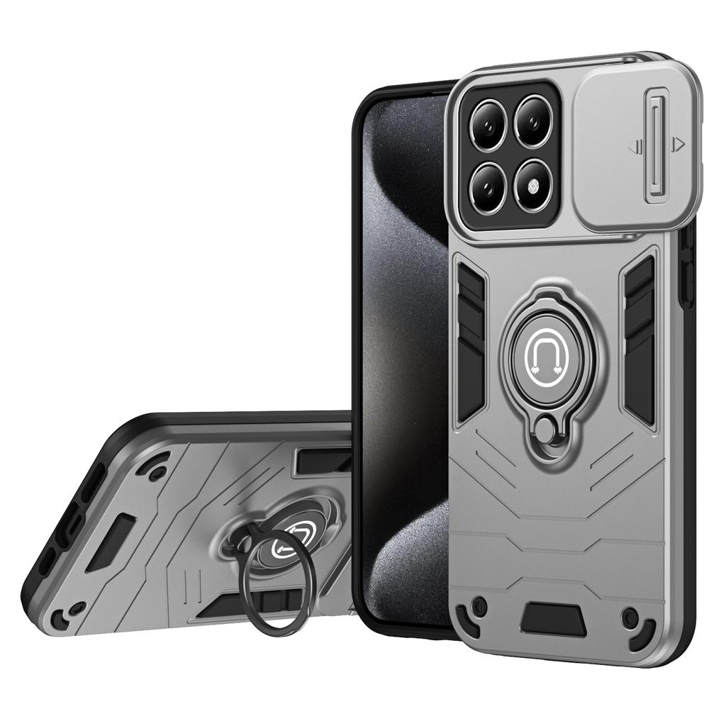 For Xiaomi 14T Pro Case Slide Camshield Kickstand PC+TPU Phone Cover