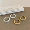 Simple and versatile matte circle ear buckle women's niche personality fashion temperament unique elegant fashion earrings earrings