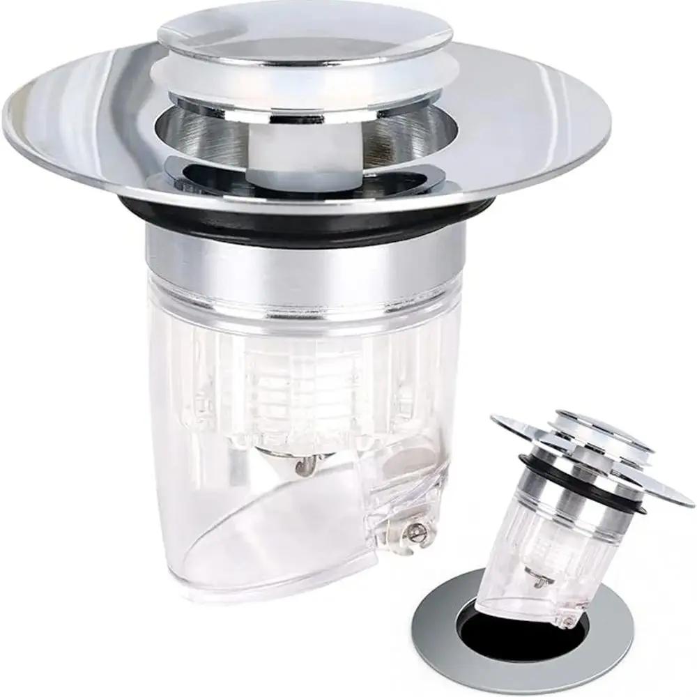 

Всплывающий сливной фильтр Универсальный фильтр для раковины для мытья волос Заглушка для кухонной ванны Душевая пробка Инструмент для ванной из нержавеющей стали