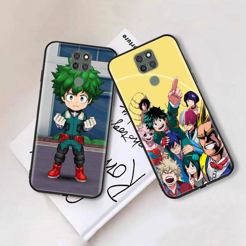 Black Case for Xiaomi Poco X6 X4 M5 M6 F5 F6 C65 C55 C50 C51 C40 Pro Redmi 14C A3X 13C 12C 11T 10A 9C Note 7 6 8A Plus W-49 My Hero Academia