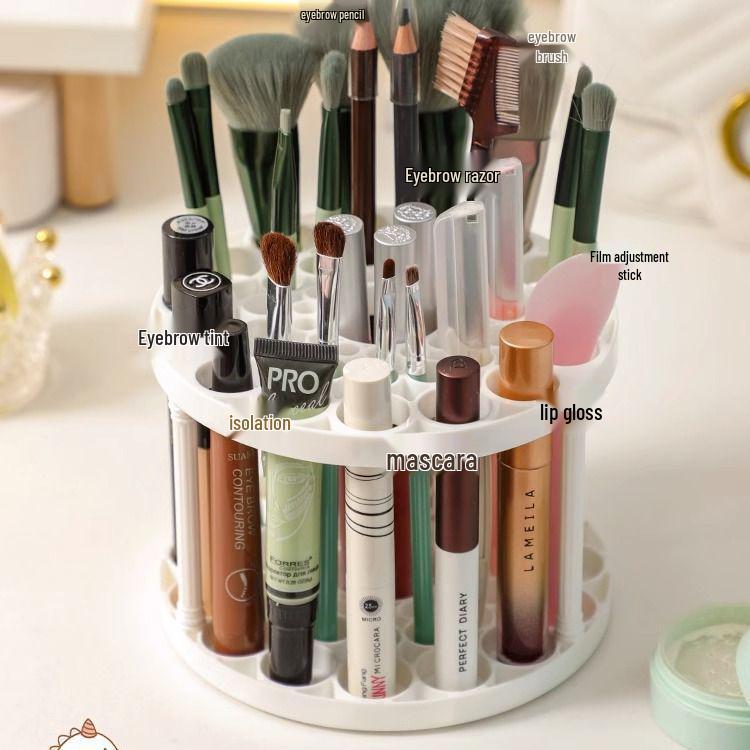 Makeup Brush Holder: Large Capacity Multi-Hole Drying & Display Stand