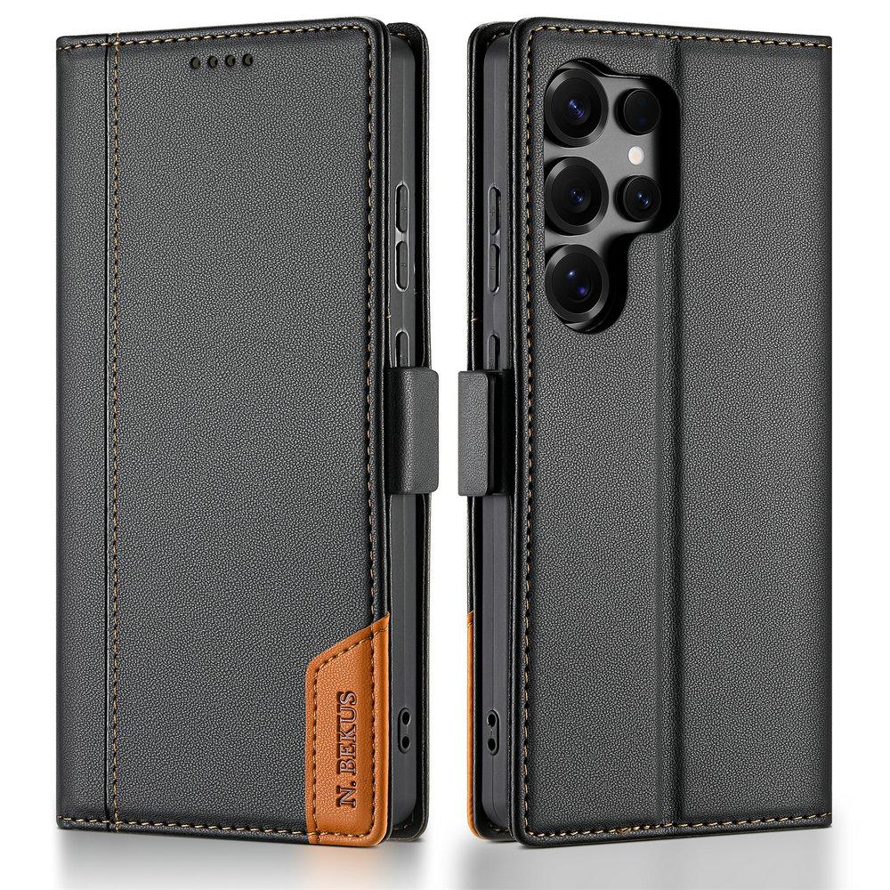 Luxus Hülle RFID Leder Buch Coque für Samsung Galaxy S25 Ultra S24 S23 S22 S21 S20 FE S 21 Plus 22 23 24 FE 25 Edge Klapphülle