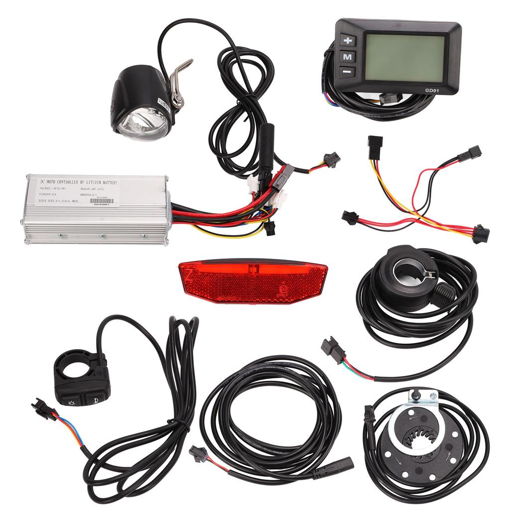 Sada pro konverzi ovladače elektrického kola 25A ovladač GD01 LCD panel Světlomet Zadní světlo Sada pro