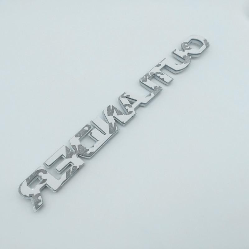 Cwwzlm1 1 Stück 3D ABS silber/schwarz für Mitsubishi OUTLANDER Auto-Buchstaben Kotflügel Seitenemblem Heck Heckstoßstange LKW-Plakette Aufkleber Styling