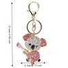 2pcs Pink Color Koala Bear Keychain Rhinestone Decoration Crystal Rhinestone Keychain  For Women