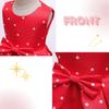 [maru5] Minnie Mouse-style Cosplay Kids' Dress, 110cm, Halloween, Theme Park, Girls' Costume, One-Piece Set with Headband (110cm)