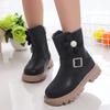 Girls Boots Versatile Flowers Cute Toddler Shoes Breatheable Simple Non-slip Children Fashion Boots
