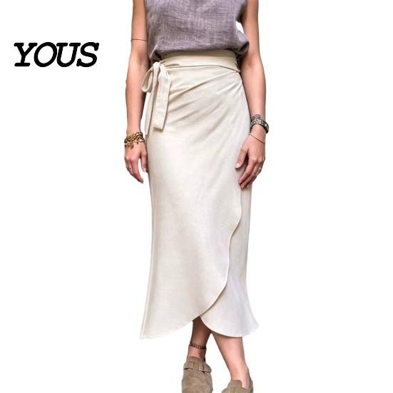 Office Wear Skirt Women Skirt, High Waist Large Hem Midi Irregular Split Slimming for Work Leisure Daily Beach Travel Parties