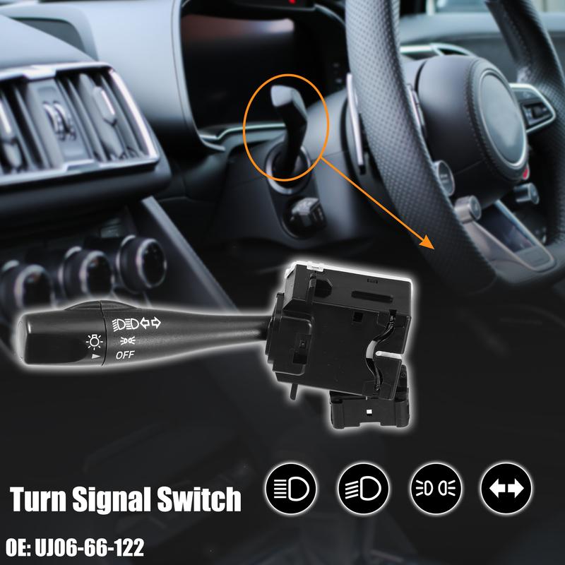 X Autohaux Car Steering Column Turn Signal Switch Cruise Control Switch UJ06-66-122 for Mazda-B2500-B2600 BT-50 Auto Accessories