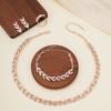 European and American Light Luxury Wheat Ear Diamond Necklace, Bracelet, Earrings, and Ring Four-piece Set for Women, Fashionable and Versatile