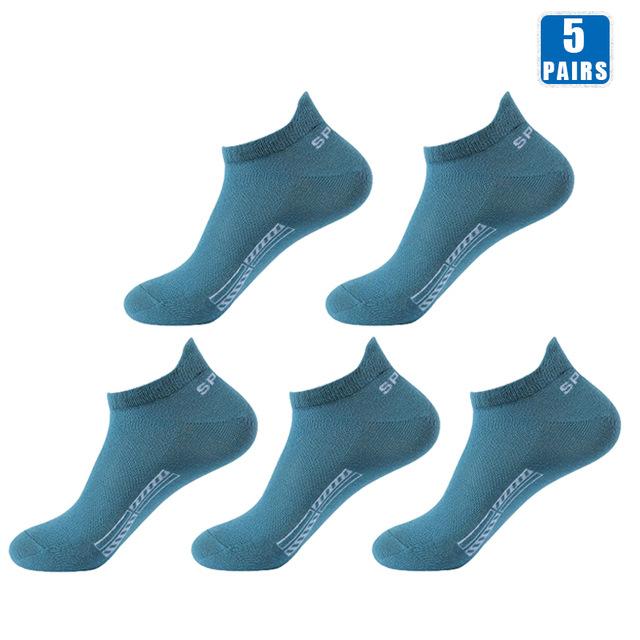Men's Socks Comfortable Breathable Socks Sports Boat Sock Sweat-absorbent Outdoor Running Socks
