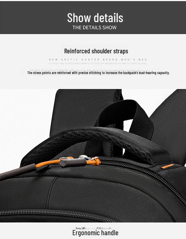 Sac à dos professionnel grande capacité pour ordinateur portable, idéal pour les voyages et l'école.