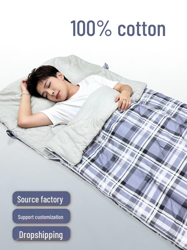 Pure Cotton Sleeping Bag for Adults - Warmth & Stain Protection for Home, Travel, Hotel, Car, and Outdoor Camping.