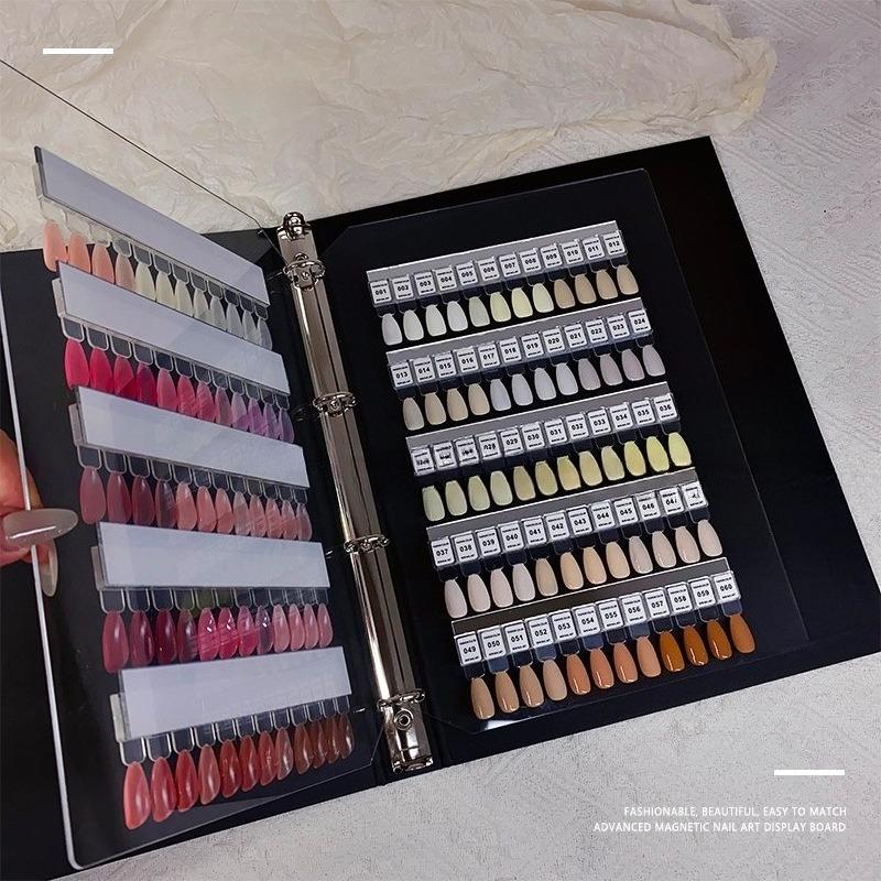 New Palette Magnetic Acrylic Color Sample Display Board Card Book Nail Polish Glue Sample Display Tool Nail Wearing Style