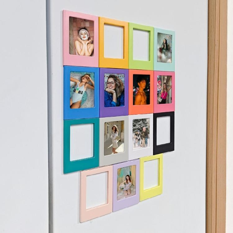 10Pcs Magnetic Display Photo Frame 3Inch Picture Holder with Magnets For Home Office Refrigerator Whiteboard Decoration