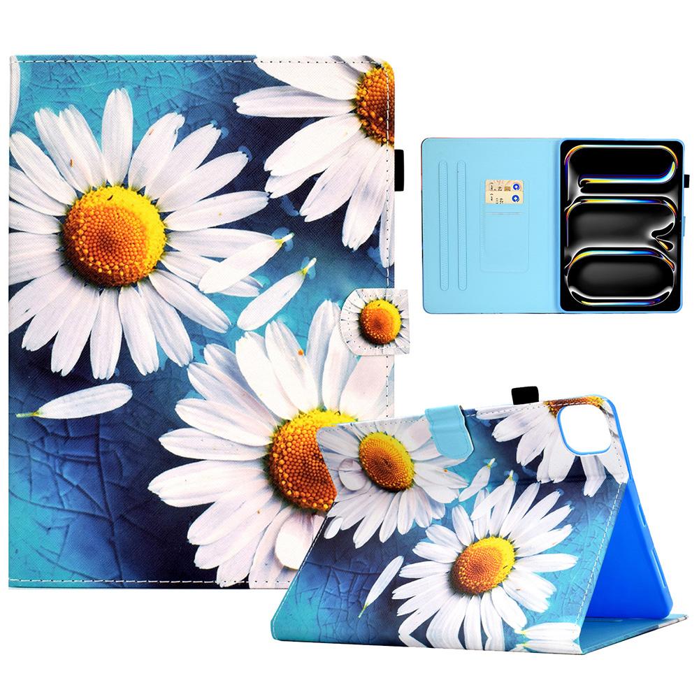 For iPad Pro 11 (2025)/11 (2024) Case PU Leather+TPU Tablet Protective Cover Pattern Printing Full Protection Shell