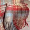 100% Pure Wool Winter Scarf for Women Long Warm Cashmere Scarves Hijab Lady Plaid Shawl Wrap Female Pashmina Bandana Headscarves