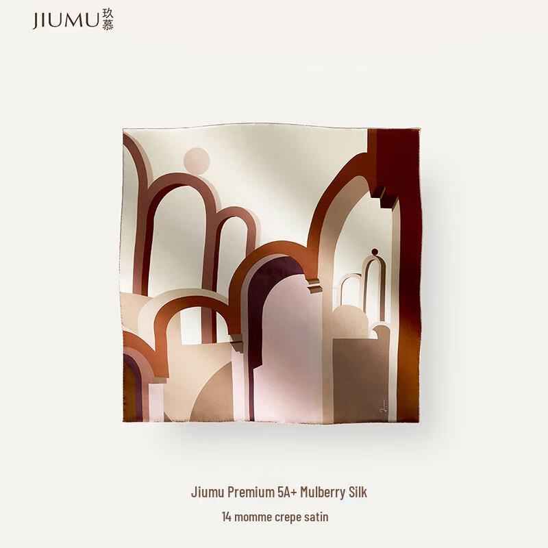 JIUMU Mulberry Silk Square Scarf