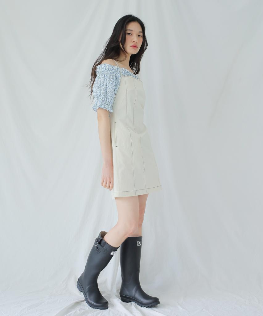Paul And Alice Backless Strap Mini Dress / Cream
