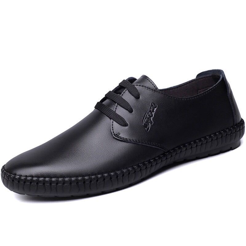 Men's Autumn Leather Shoes Soft Bottom Soft Surface Casual Shoes