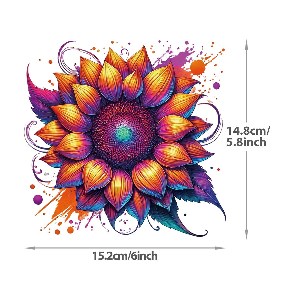 

Нашивки с подсолнухами Термонаклейки DIY Футболки Parches Ropa Наклейки для одежды Толстовки Термонаклейки Средний размер