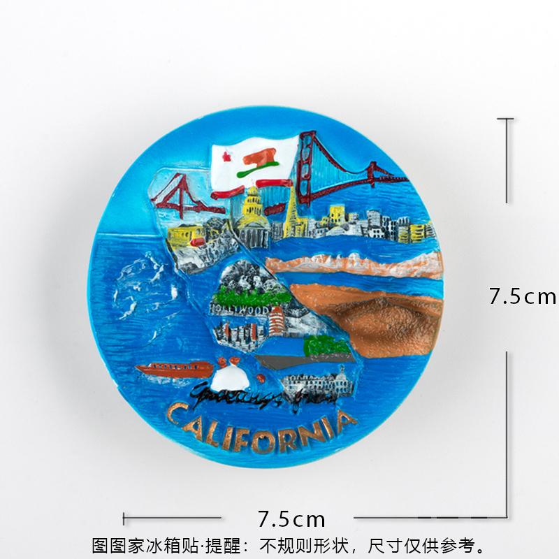 The United States 3d Refrigerator Sticker Travel Collection Souvenir New York Fridge Magnets Times Square Statue of Liberty Shap