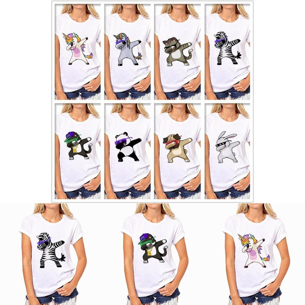 Camiseta Dab Divertida Baile Unicornio Perro Gato Oso Dabbing Tshirt Tee