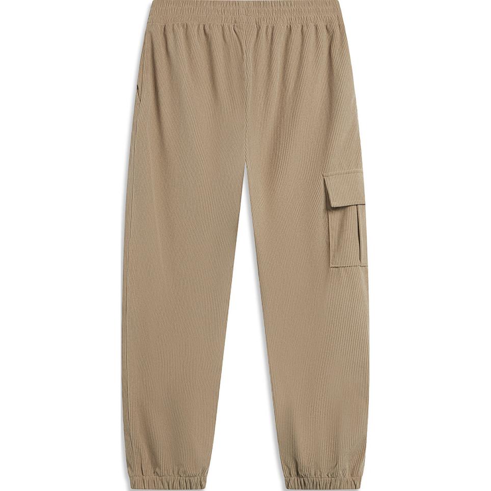 Li Ning Sports Lifestyle Series Solid Color Mid Waist Comfortable Breathable Versatile Cuffed Knitted Sports Pants Men Pants AKXT753-2