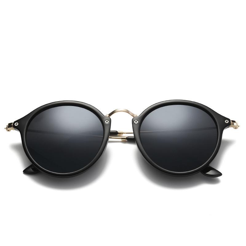 Mote Rund metallramme Speil Solbriller Kvinner Menn Retro Brand Designer Solbriller Trending UV4 Gafas De Sol Mujer