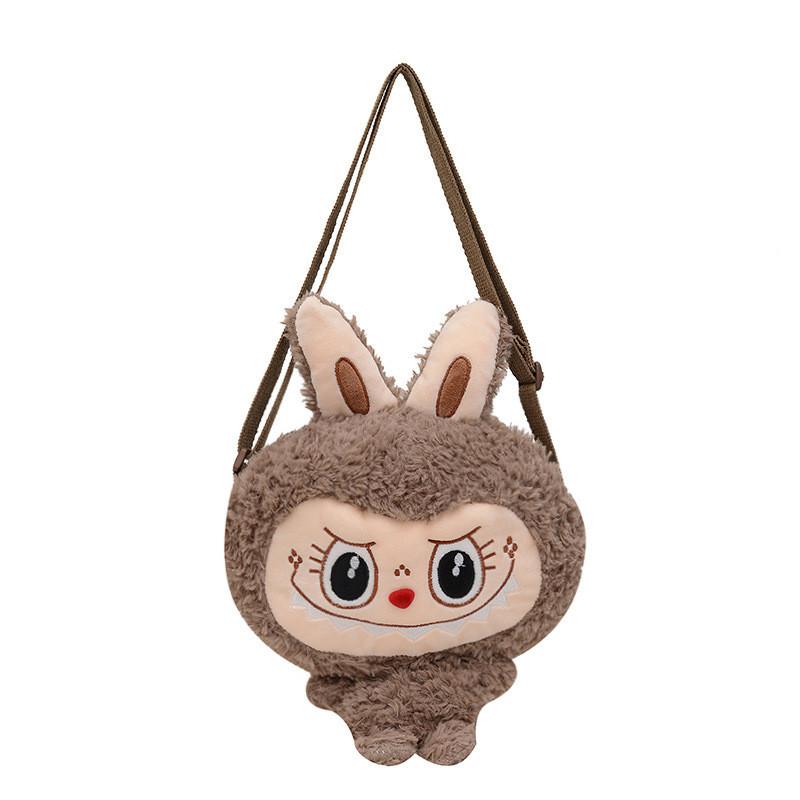 

For Kids Bag With Soft Material For Outdoor Travel Doll Shoulder Bag коричневый