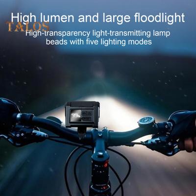 Bicycle Headlight Digital Display 5 Modes Adjustable Lightweight Waterproof Rechargeable MTB Road Mountain Bike Night Riding LED Front Lamp