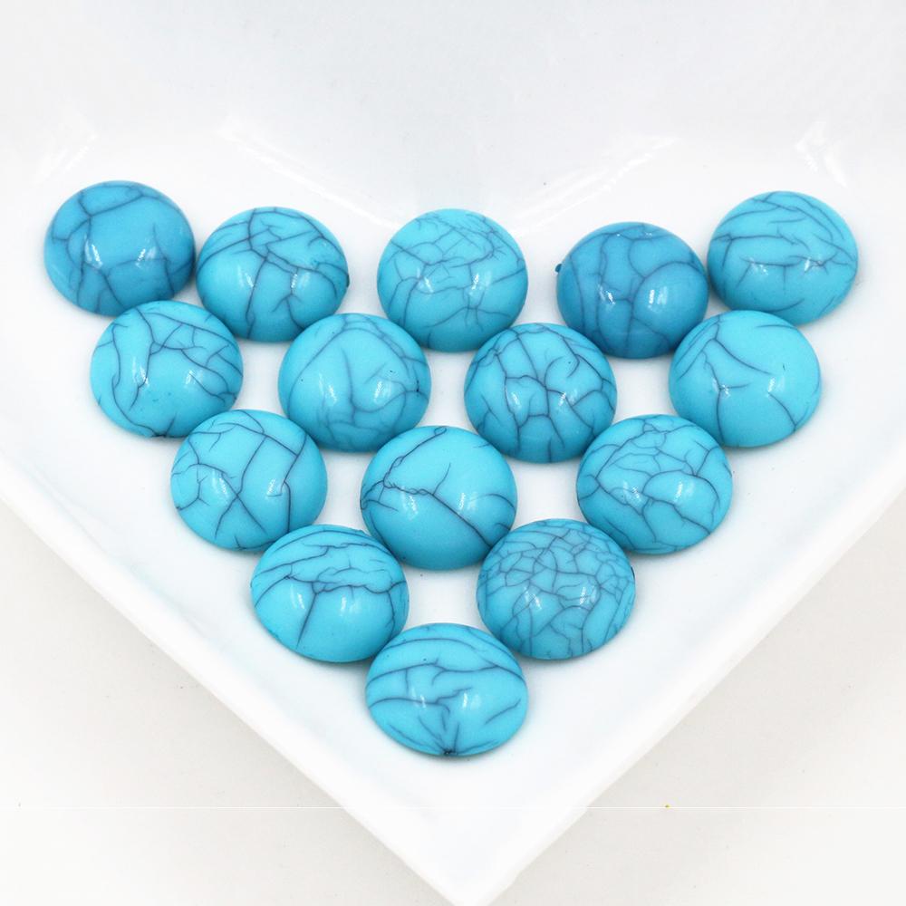 Neue Mode 40 Stück/Los 12mm Mix Farben Flache Rückseite Harz Cabochons Cameo