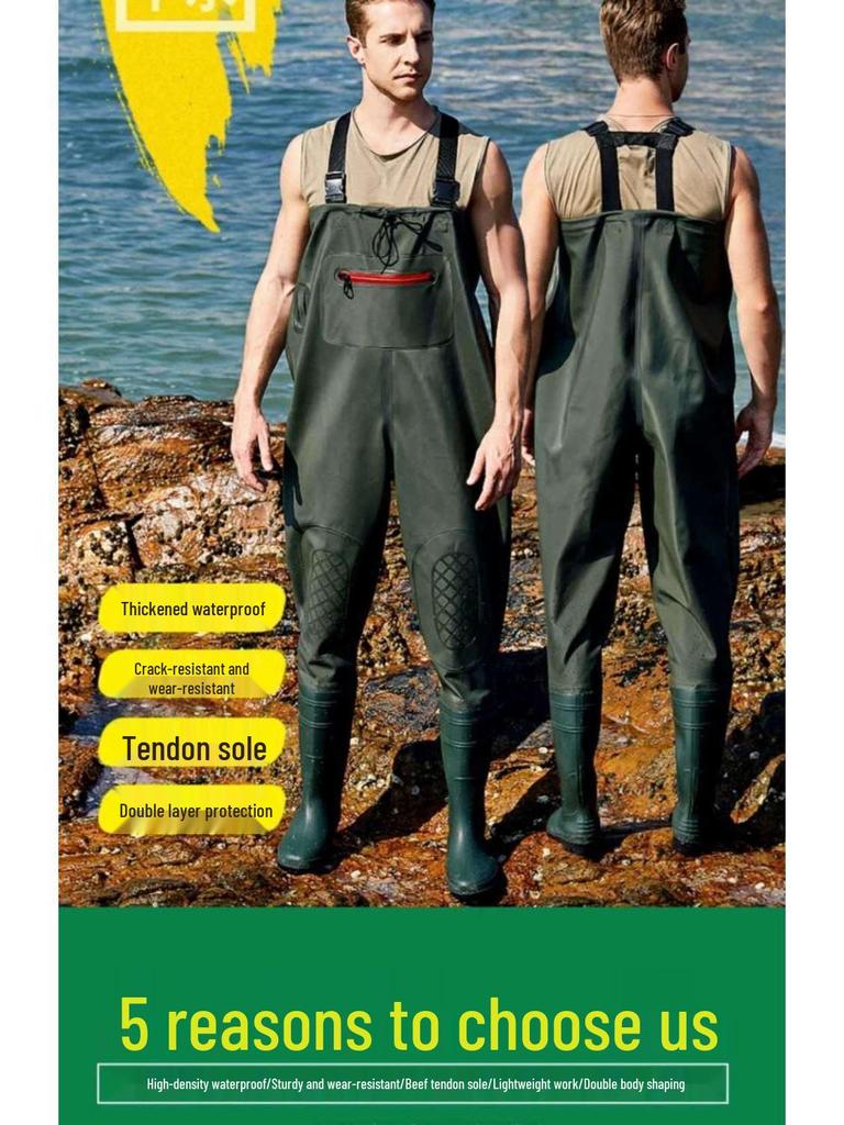 Pantaloni impermeabili din nailon pentru vad - Costum de ploaie și pescuit dintr-o singură piesă pentru partea inferioară a corpului