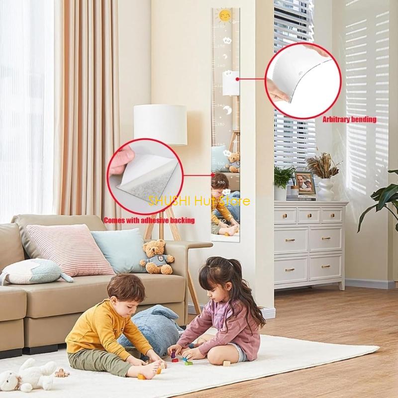 

Shatterproof Acrylic Puzzle Growth Chart Mirror for Kids Room Wall Decors and Milestones Recording Height Measuring D57B China Mainland