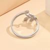 Elegant Adjustable Mori Style Leaf Ring for Girls - Fashionable Stainless Steel Design