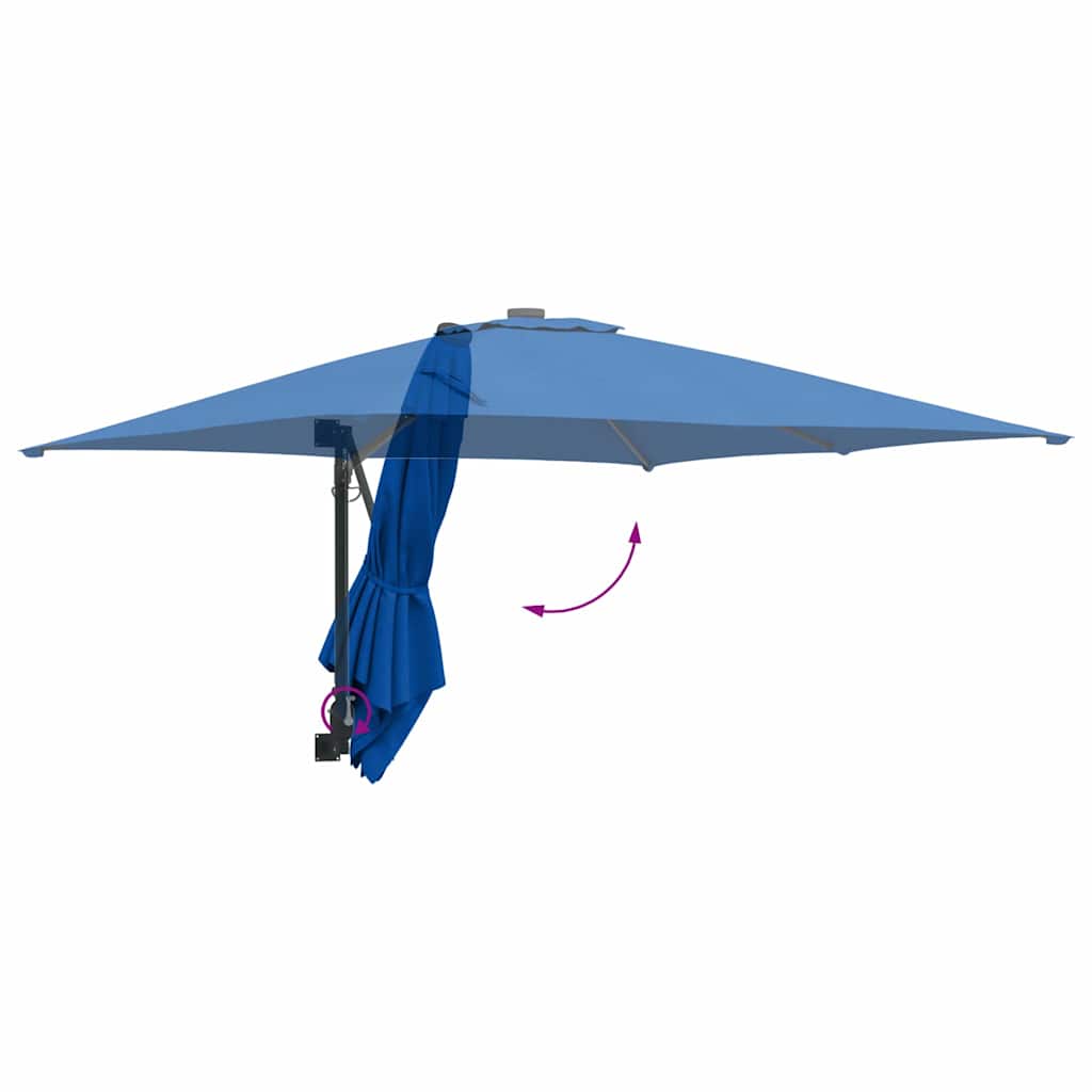 Garden Sun Umbrella Azure Blue 248.5 X 247.5 X 160 Cm