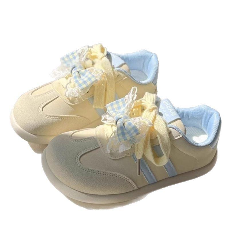 Factory direct sales high-value versatile board shoes women's 2025 new spring platform white shoes sweet German training shoes tide