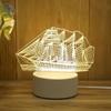 3D Acrylic USB Night Light String Christmas New Year Home Decoration Children's Gift Holiday Warm Smart Lamp Bedside