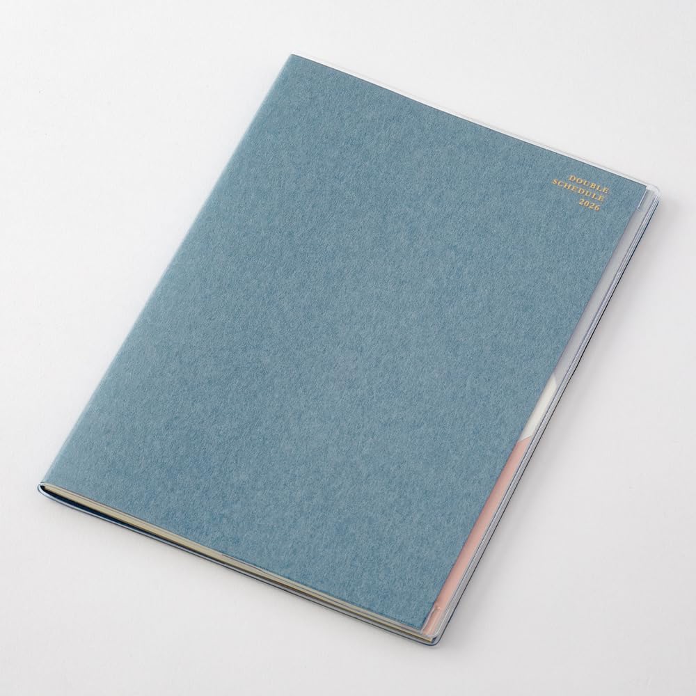 Midori Double Schedule Planner, 2026, B6, Monthly To Do, Blue, 22388006 (Starts October 2025)