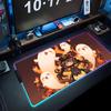 hu tao Mouse Pad RGB Gaming Mousepad Big LED Pad PC Desk Mat Luminous Mouse Pad Large Keyboard Mats Table Rug With Backlit