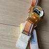 Used CASIO Baby-G Digital Watch Clear Orange with New Band