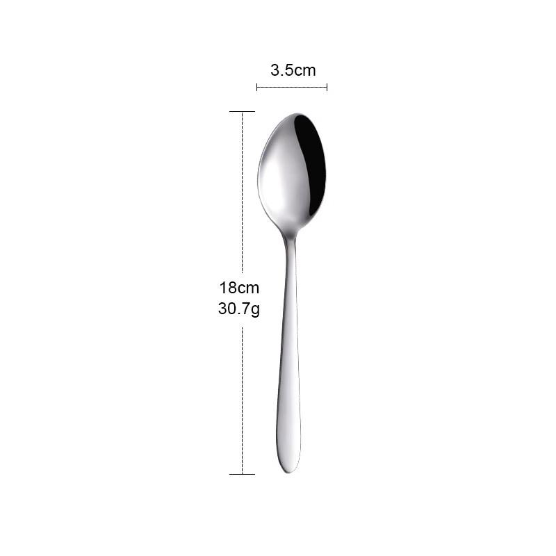 Qianxing Stainless Steel Pointed-Handle Dining Spoons, 20-Pack