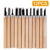 3/6/12PCS Wood Carving Chisel Set Woodworking Tools Hand Chisels Wood Gouges for Woodworkers Professional Wood Carving Tools Kit