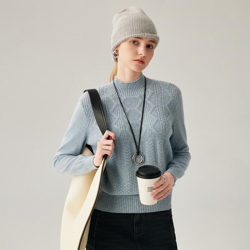 Zhaojun Women's 2025 Autumn/Winter 100% Cashmere Cable Knit Sweater