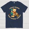 I Read Books and I Meow Things Unisex 100% Cotton Summer Casual Cool Loose T-Shirt