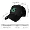 Nummer 18 Grün Lässige Baseballkappe Frühling Trucker-Hut Sonnenschutz Outdoor-Sport Snapback-Kappe Damen Herren Klassische Baseballkappen