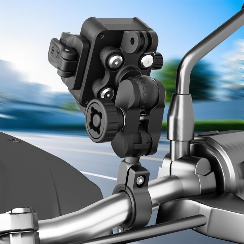 Motorcycle Phone Mount Holder Motorcycle Cellphone Mount, Bike Phone Handlebar Clamp with Anti Theft Lock