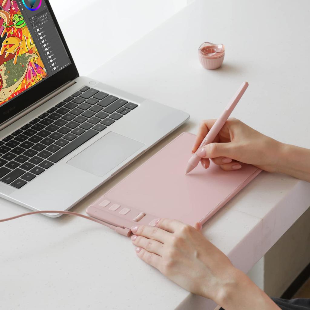 HUION Inspiroy 2 x inch Pen Tablet with Upgraded Pen Compatible with and Portable and Ideal for Small Size 6.3 3.9 PW110, Android, Windows, MacOS,