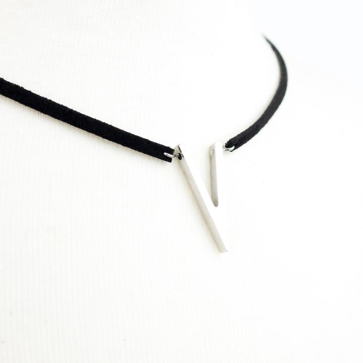Glory_Arden [Unisex] Vsuede Choker Style Necklace / Ghmn-208